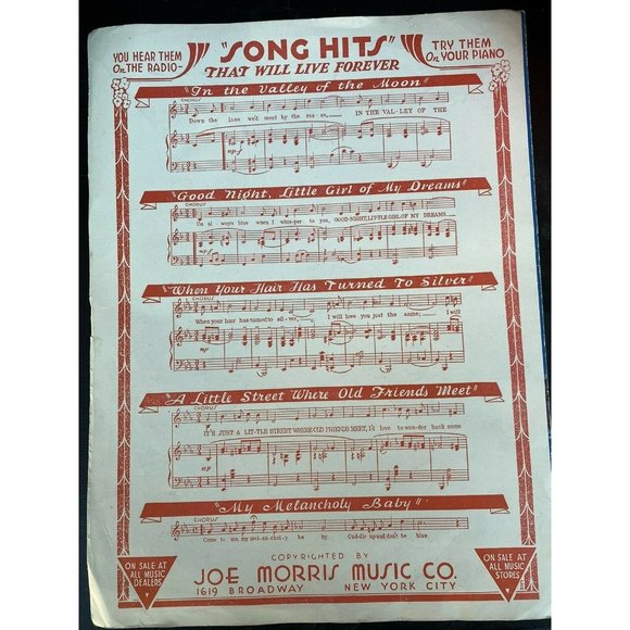 Vintage 1935 Sheet Music "On Treasure Island" Piano Chords Lyrics Cover Art - Picture 6 of 6